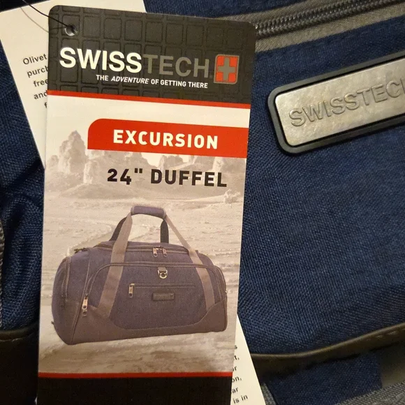 Swiss Tech Blue and Gray Men's Duffel Bag - Picture 3 of 11